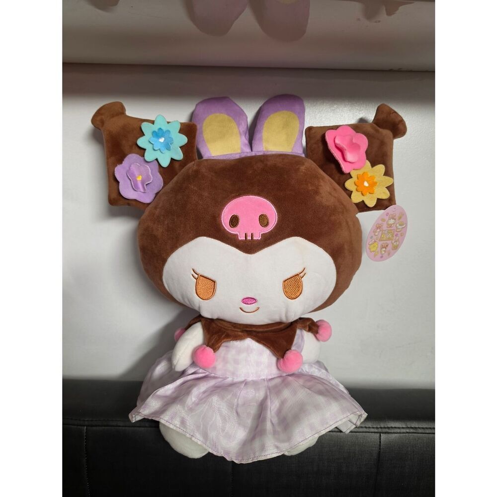 New Sanrio Hello Kitty Friends Kuromi Plush Easter Spring Bunny Rabbit Large